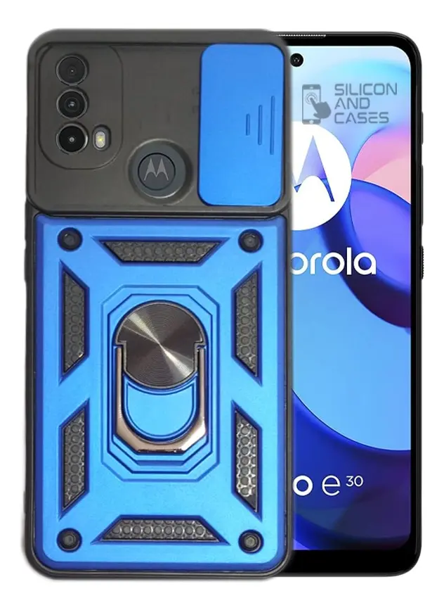 Carcasa Motorola E20 Anillo Antigolpe Cubre Cámara