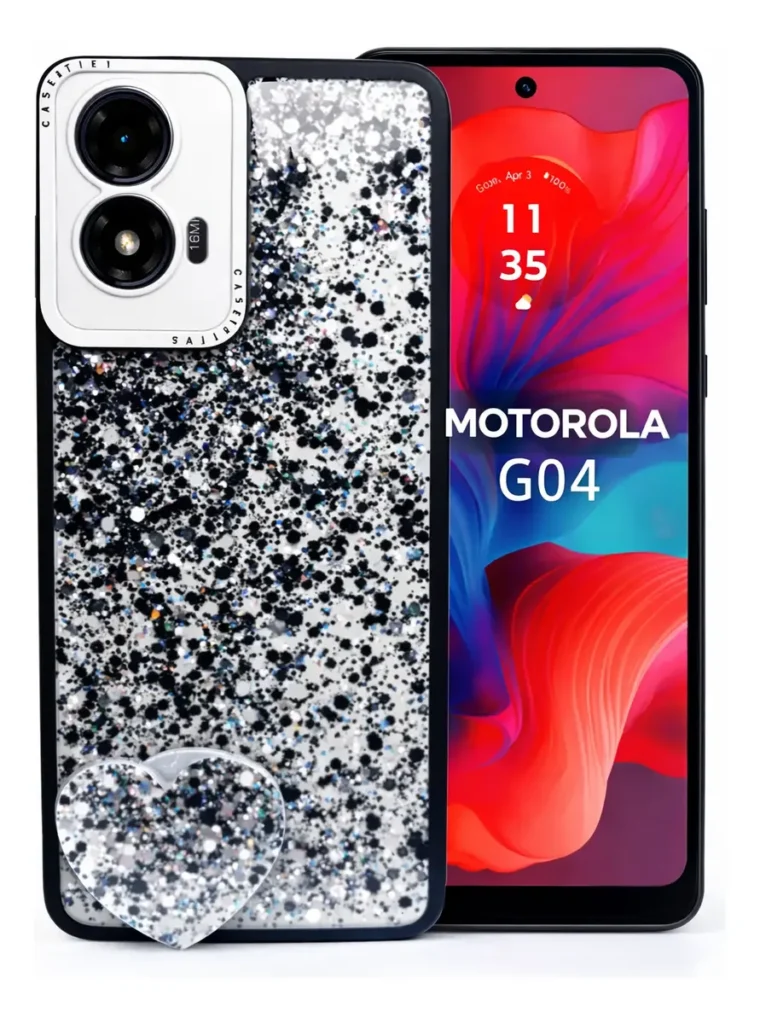 Carcasa para Motorola G04 Glitter Incluye Pop Socket — vista 2