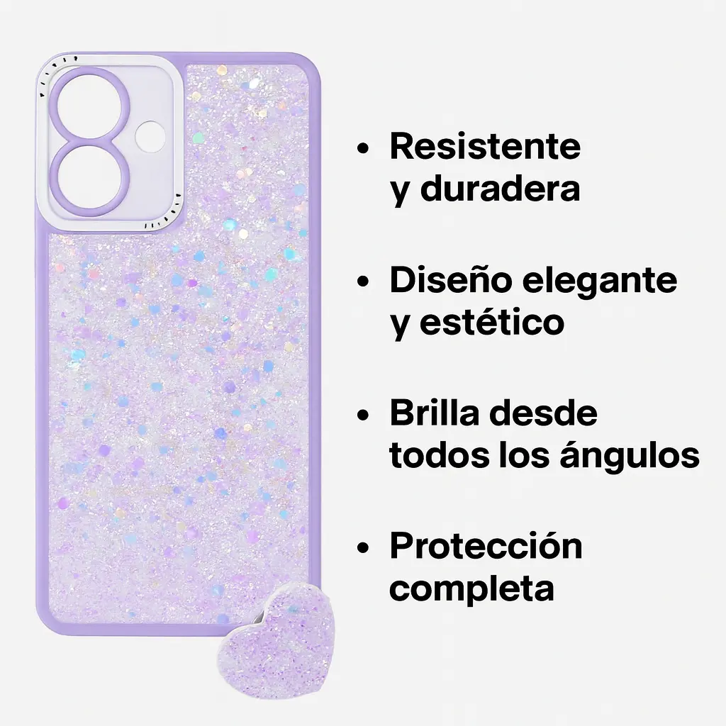 Carcasa para Honor 90 Lite Glitter Incluye Pop Socket — vista 6 Carcasa para Honor 90 Lite Glitter Incluye Pop Socket — vista 6