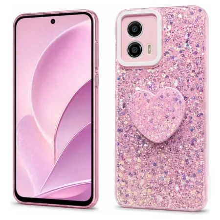 Carcasa para Motorola G53 Glitter Incluye Pop Socket