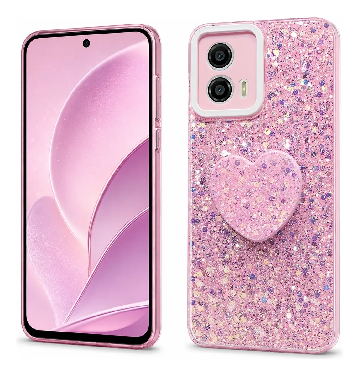 Carcasa para Motorola G53 Glitter Incluye Pop Socket Carcasa para Motorola G53 Glitter Incluye Pop Socket