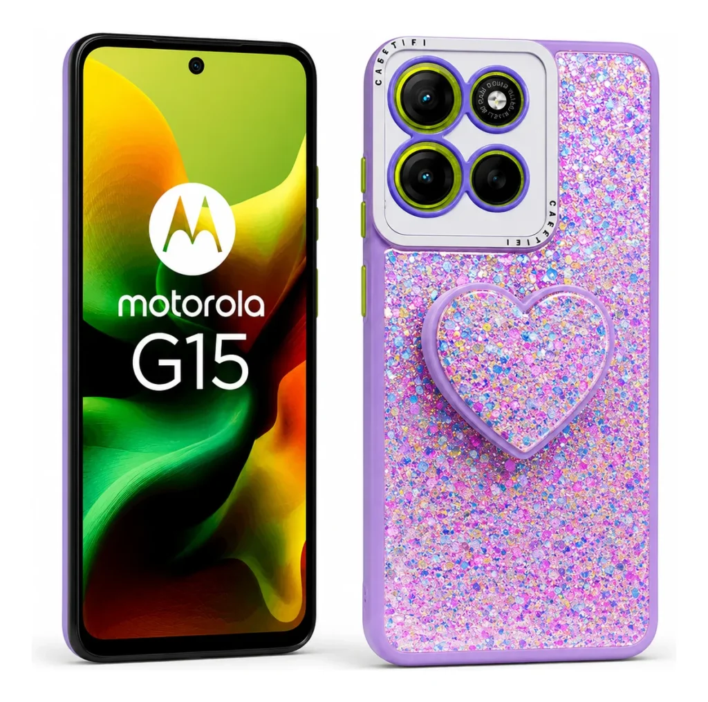 Carcasa para Motorola G15 Glitter Incluye Pop Socket — vista 2