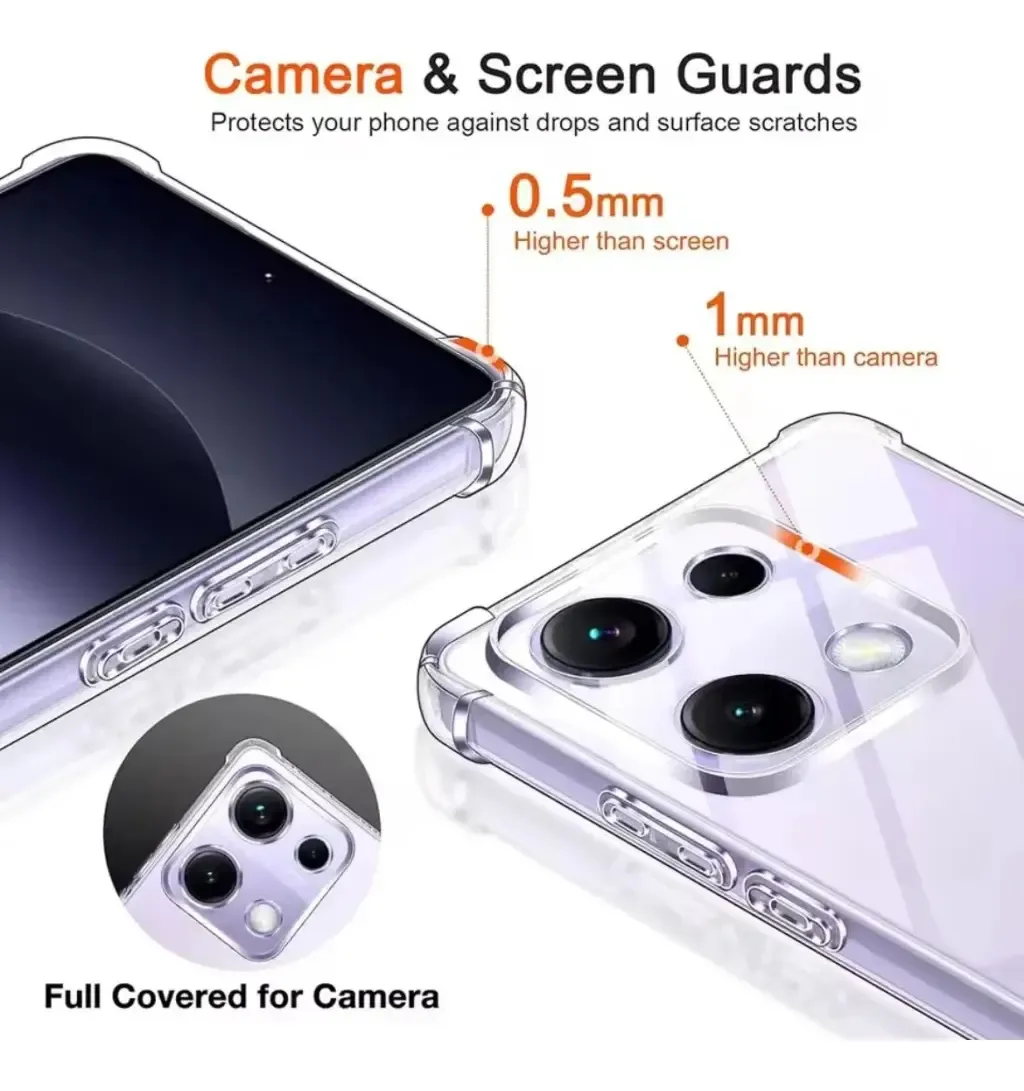 Carcasa Transparente Antigolpe para Xiaomi Redmi 15C 4G — vista 4 Carcasa Transparente Antigolpe para Xiaomi Redmi 15C 4G — vista 4