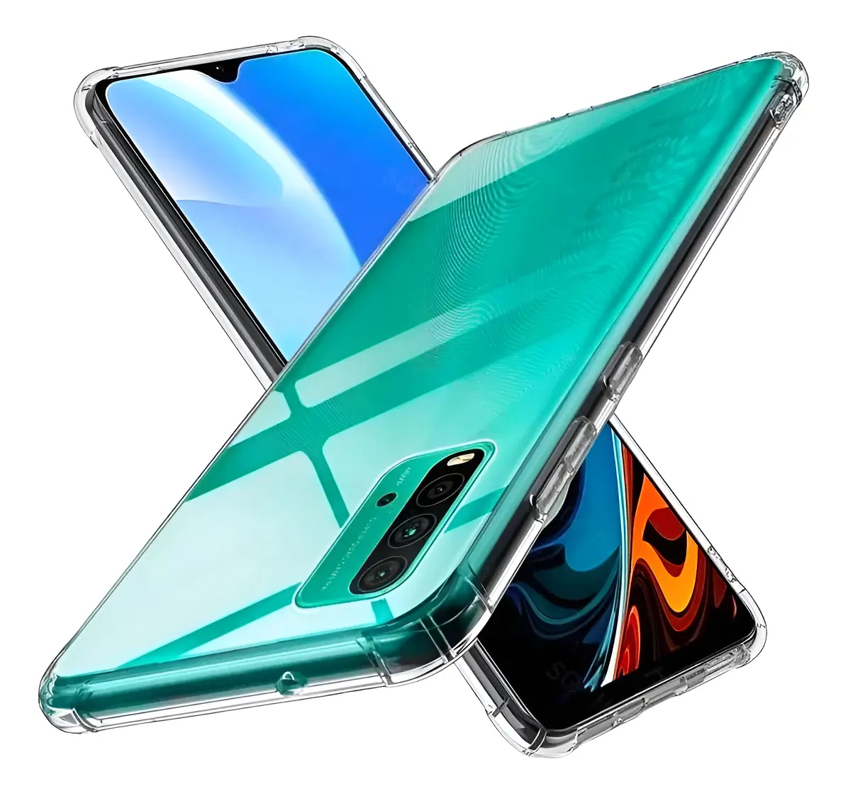 Carcasa para Xiaomi Redmi 9T Transparente Antigolpe — vista 2 Carcasa para Xiaomi Redmi 9T Transparente Antigolpe — vista 2