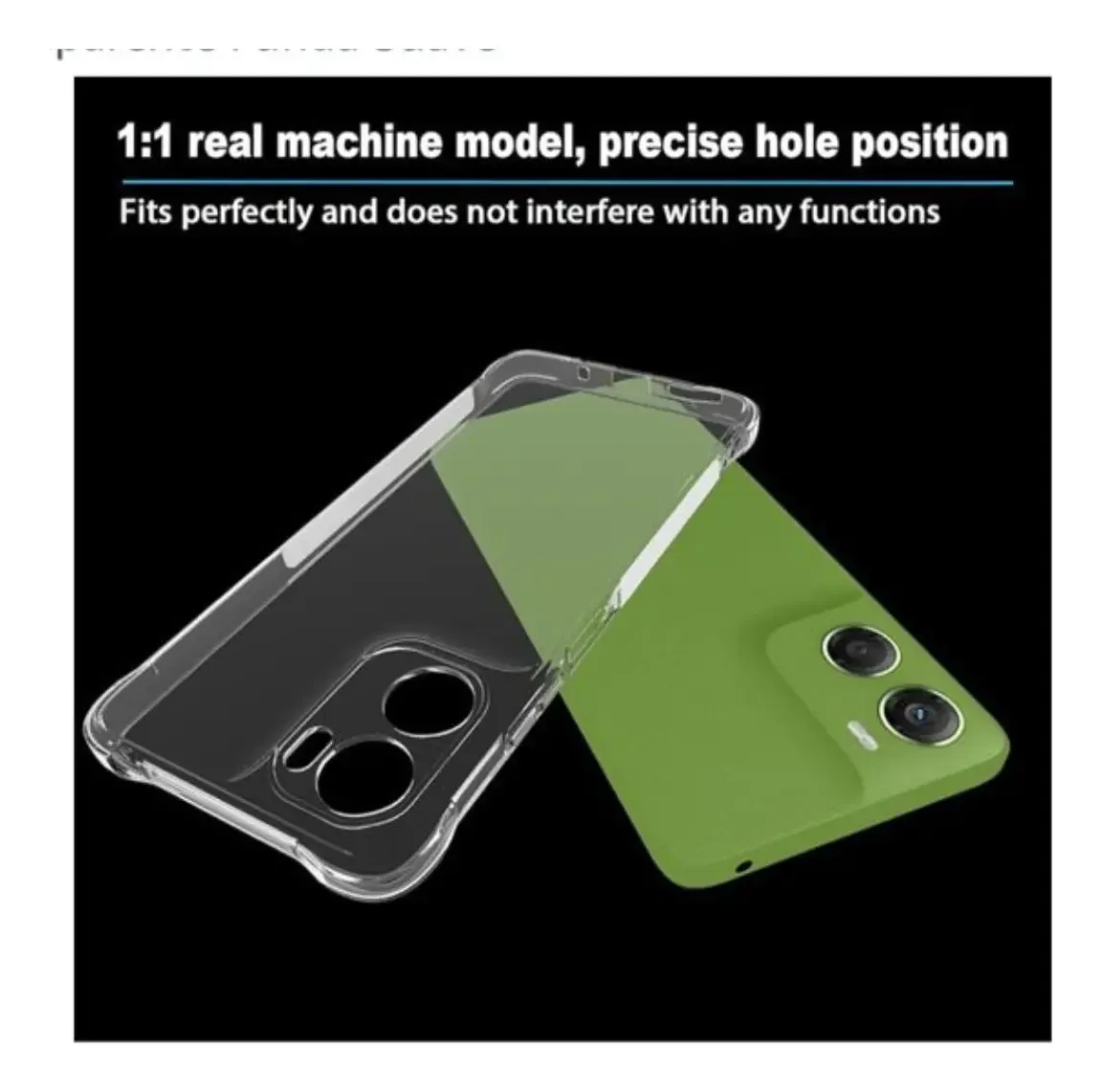 Carcasa Transparente Antigolpe para Motorola G06 — vista 4 Carcasa Transparente Antigolpe para Motorola G06 — vista 4