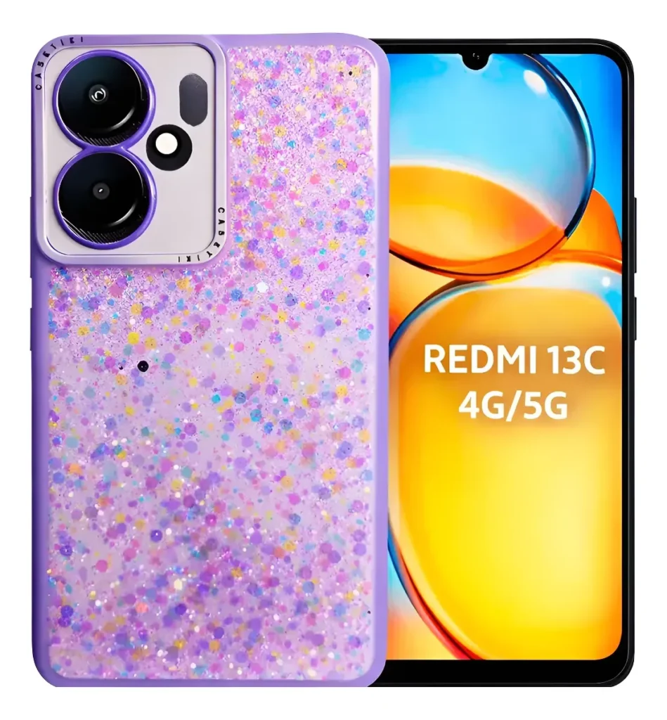 Carcasa para Xiaomi Redmi 13C 4G/5G Glitter Con Pop Socket