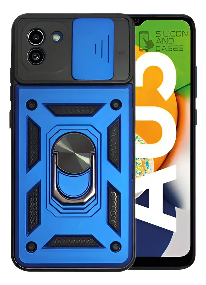 Carcasa Samsung A03 Anillo Antigolpe Cubre Cámara