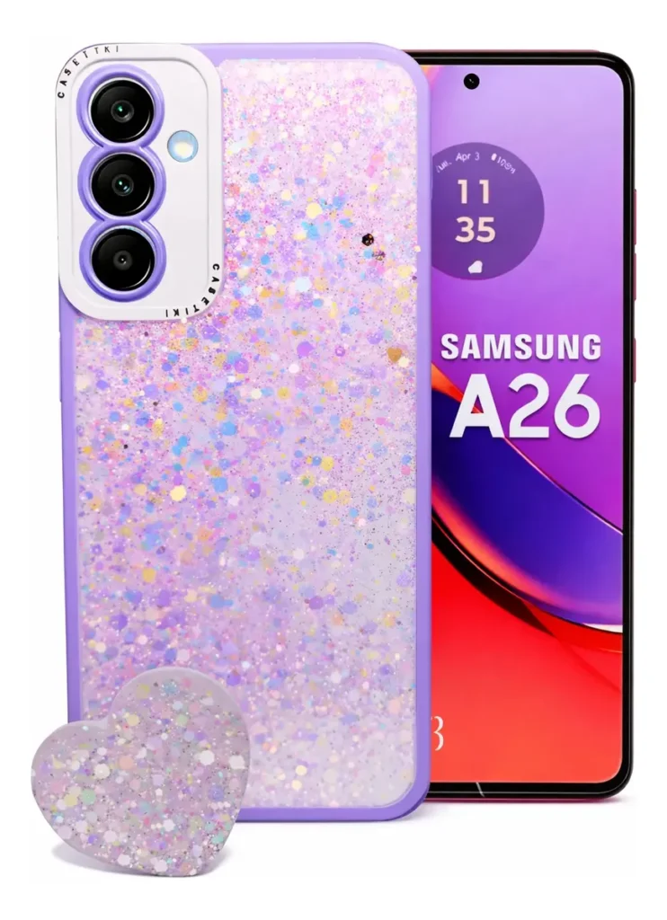 Carcasa para Samsung A26 Glitter Incluye Pop Socket — vista 2