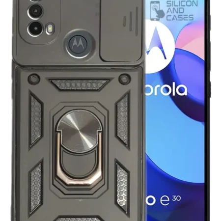 Carcasa Motorola E20 Anillo Antigolpe Cubre Cámara — vista 3