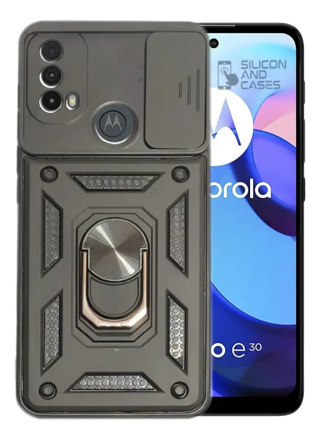 Carcasa Motorola E20 Anillo Antigolpe Cubre Cámara — vista 3