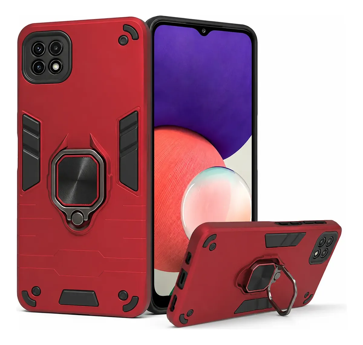 Carcasa para Samsung A22 5G Anillo Antigolpe Doble Colores — vista 2 Carcasa para Samsung A22 5G Anillo Antigolpe Doble Colores — vista 2