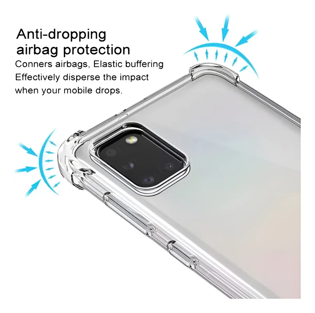 Carcasa para Xiaomi Redmi 9T Transparente Antigolpe — vista 3 Carcasa para Xiaomi Redmi 9T Transparente Antigolpe — vista 3