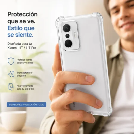 Carcasa Xiaomi 11T Pro Transparente Antigolpe — vista 2