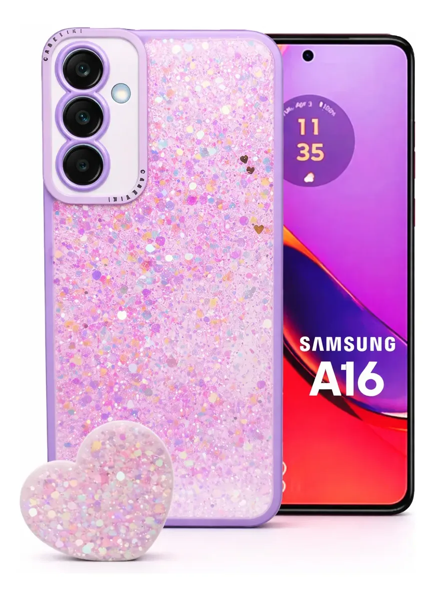 Carcasa para Samsung A16 Glitter Incluye Pop Socket — vista 4 Carcasa para Samsung A16 Glitter Incluye Pop Socket — vista 4
