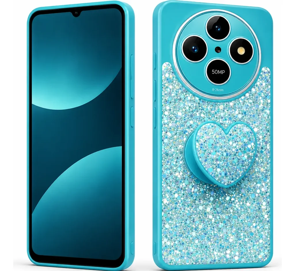 Carcasa para Xiaomi Redmi 14C Glitter Incluye Pop Socket