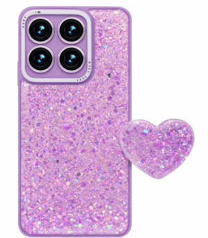 Carcasa para motorola g56 glitter brillo incluye pop socket