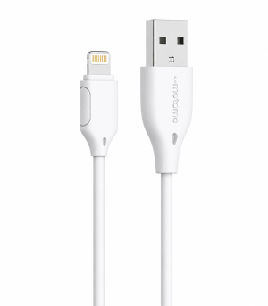 Cable de Carga y Datos 1M USB-a para iPhone Lightning Mo-max Blanco - Silicon and Cases