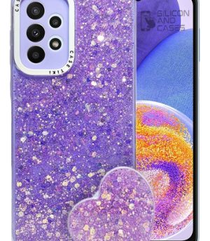 Carcasa para samsung a13 4g glitter incluye pop socket