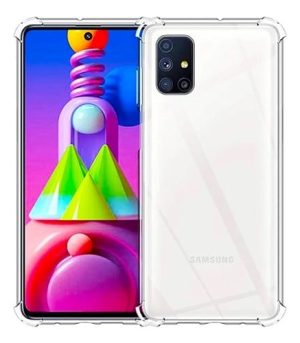 Carcasa compatible samsung m51 transparente antigolpe