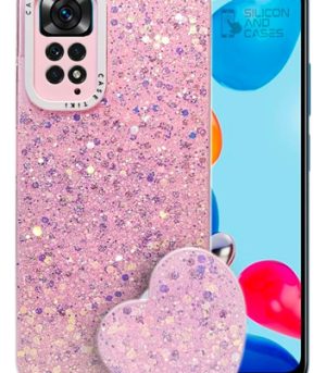 Carcasa para xiaomi redmi note 11/11s glitter con pop socket