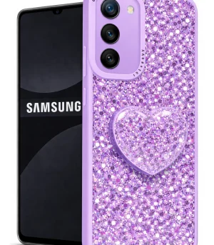 Carcasa para samsung a17 glitter brillo con pop socket