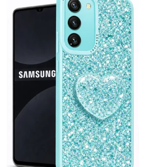 Carcasa para samsung s25 fe glitter brillo con pop socket