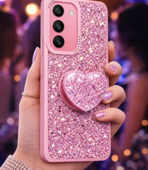 Carcasa para samsung s25 fe glitter brillo con pop socket - vista 2