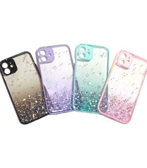 Carcasa iphone 12 glitter proteccion camara