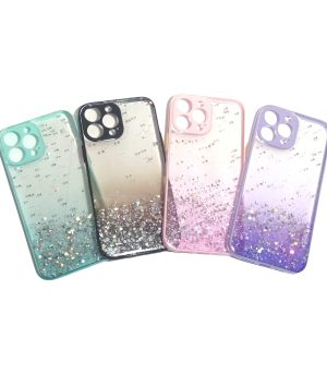 Carcasa iphone 13 pro max glitter proteccion camara