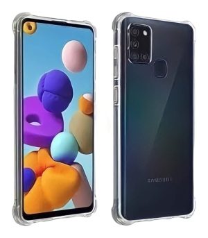Carcasa samsung a21s transparente antigolpe reforzada